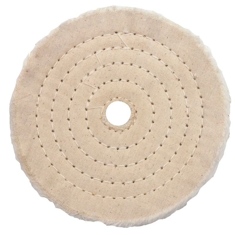 8" x 1/2" Buffing Wheel with 1" Arbor Hole - Color:White Cotton